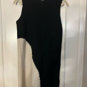 ZARA black and white knit sleeveless dress